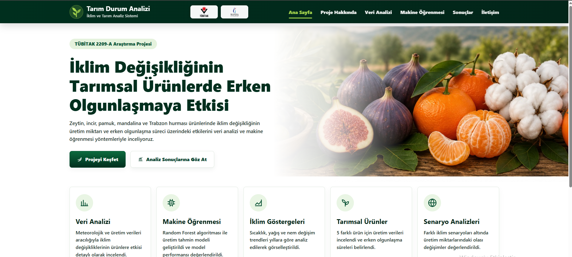 Tarım Durum Analizi proje ekran görüntüsü